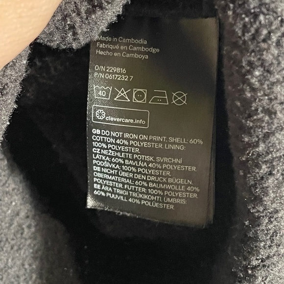 Justin Bieber Purpose Tour Cropped Hoodie H&M Divided Black Red Stadium Size S - Picture 9 of 9